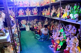 Preparation Of Ganesh Chaturthi Festival In Mumbai