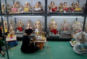 Preparation Of Ganesh Chaturthi Festival In Mumbai