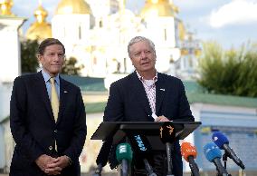 Briefing of US Senators Lindsey Graham and Richard Blumenthal in Kyiv