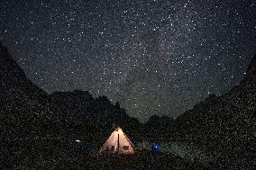 Perseid Meteor Shower Over China