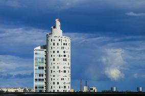 A unique apartment building called the Snail Tower