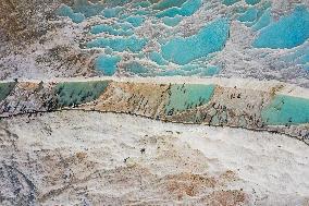 Tourists Visit Pamukkale - Turkey