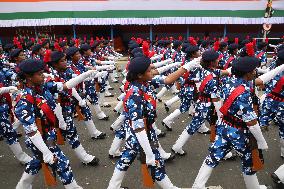 Full Dress Independence Day Parade, In Kolkata, India, On August 13,, 2024.