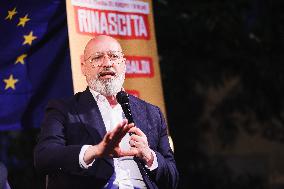 Stefano Bonaccini Attends A Rally At Festa De L'Unità In Milan