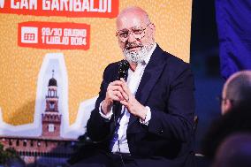 Stefano Bonaccini Attends A Rally At Festa De L'Unità In Milan