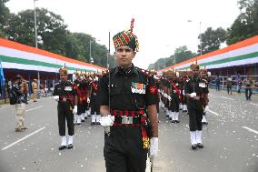 Full Dress Independence Day Parade, In Kolkata, India, On August 13,, 2024.