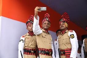 Full Dress Independence Day Parade, In Kolkata, India, On August 13,, 2024.