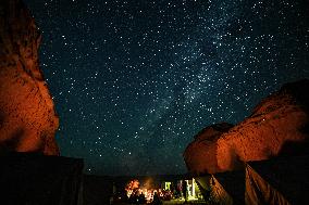 Starry Sky Over The Desert In Fayoum - Egypt