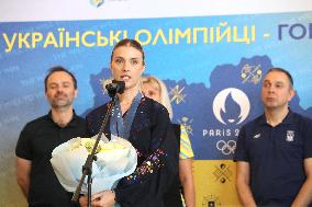 Team Ukraine athletes come home from Paris 2024 Olympics