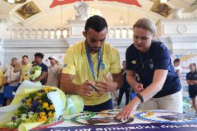 Team Ukraine athletes come home from Paris 2024 Olympics