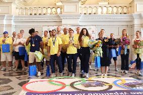 Team Ukraine athletes come home from Paris 2024 Olympics