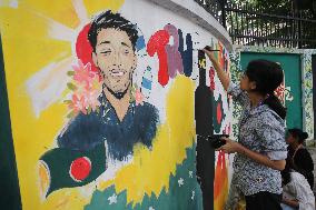 Students Paint New Graffiti - Dhaka