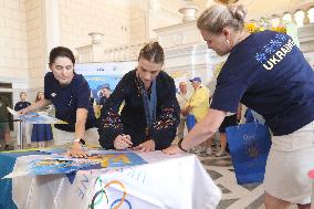 Team Ukraine athletes come home from Paris 2024 Olympics