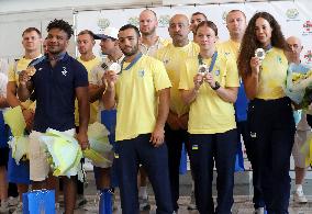 Team Ukraine athletes come home from Paris 2024 Olympics