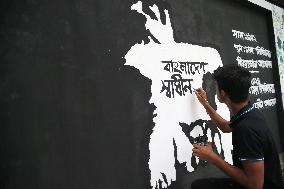 Students Paint New Graffiti - Dhaka