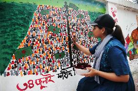 Students Paint New Graffiti - Dhaka