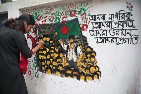 Students Paint New Graffiti - Dhaka