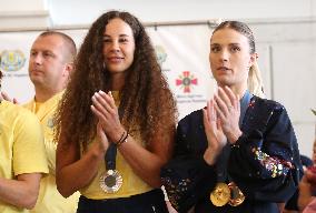 Team Ukraine athletes come home from Paris 2024 Olympics