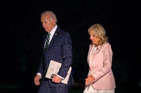 President Biden and First Lady Jill Biden arrive at the White House after New Orleans, Louisiana trip