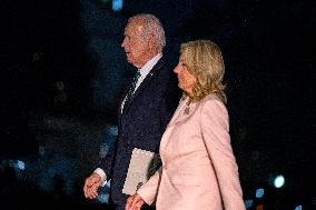 President Biden and First Lady Jill Biden arrive at the White House after New Orleans, Louisiana trip