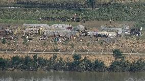 Aftermath of heavy rain in N. Korea