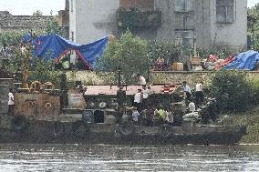 Aftermath of heavy rain in N. Korea