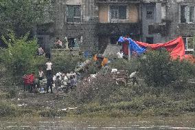 Aftermath of heavy rain in N. Korea