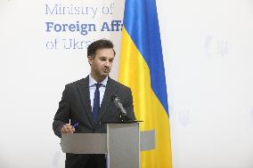 Briefing of Ukrainian Foreign Ministry spokesperson Heorhii Tykhyi in Kyiv