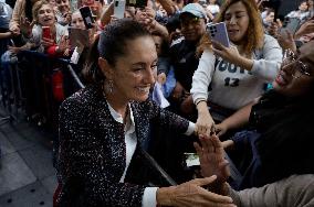 Mexican Government Officials And Supporters Accompany Beatriz Gutiérrez Müller To The Presentation Of Her Book Feminismo Silenci