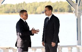 Estonian Prime Minister Kristen Michal visiting Helsinki