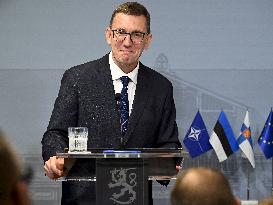 Estonian Prime Minister Kristen Michal visiting Helsinki