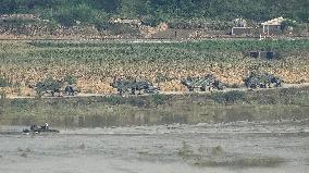 Aftermath of heavy rain in N. Korea