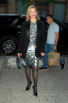 Elizabeth Banks Shines In Silver Dress - NYC