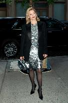 Elizabeth Banks Shines In Silver Dress - NYC