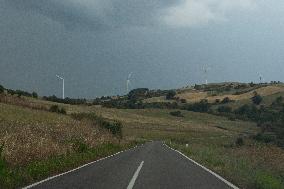 Wind Turbines In Campania