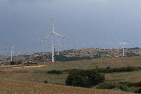 Wind Turbines In Campania