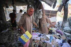 Gazans Search Through Rubble Following Strike