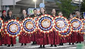 Parasol dance at western Japan festival