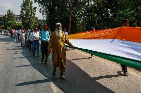 Historical Indian National Flag Rally In Kashmir