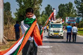 Historical Indian National Flag Rally In Kashmir