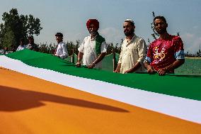 Historical Indian National Flag Rally In Kashmir