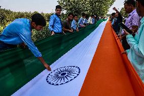 Historical Indian National Flag Rally In Kashmir