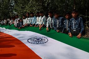 Historical Indian National Flag Rally In Kashmir