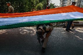 Historical Indian National Flag Rally In Kashmir