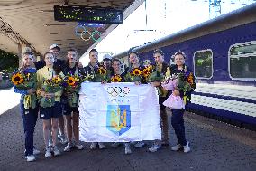 Ukrainian rhythmic gymnasts return from Paris 2024 Olympic Games