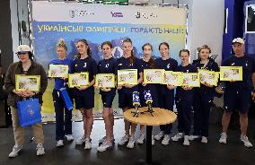 Ukrainian rhythmic gymnasts return from Paris 2024 Olympic Games