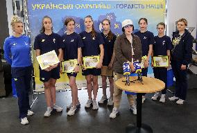 Ukrainian rhythmic gymnasts return from Paris 2024 Olympic Games