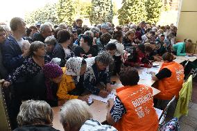 Humanitarian Aid For Evacuees From Kursk Border - Russia