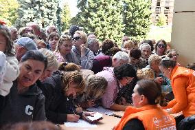 Humanitarian Aid For Evacuees From Kursk Border - Russia