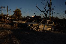 Aftermath Of The East Attica Fire